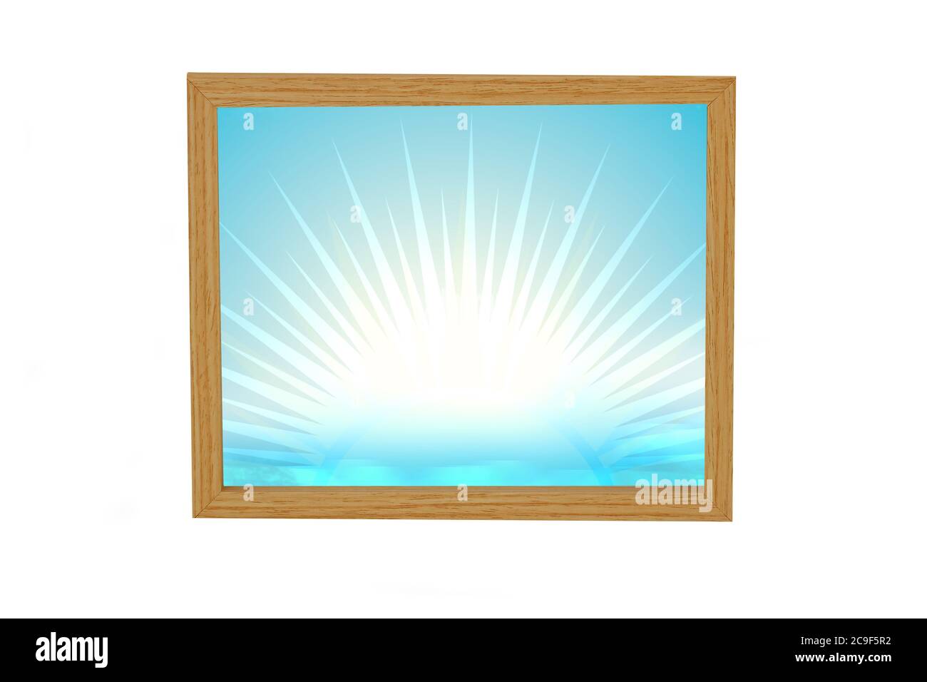 https://c8.alamy.com/comp/2C9F5R2/landscape-wooden-frame-wooden-picture-frame-with-an-abstract-blue-summer-sunshine-and-sky-isolated-on-a-white-background-template-framing-for-modern-2C9F5R2.jpg