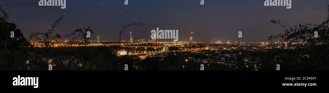 The capital of Austria (Vienna) photographed from a northern hill ...