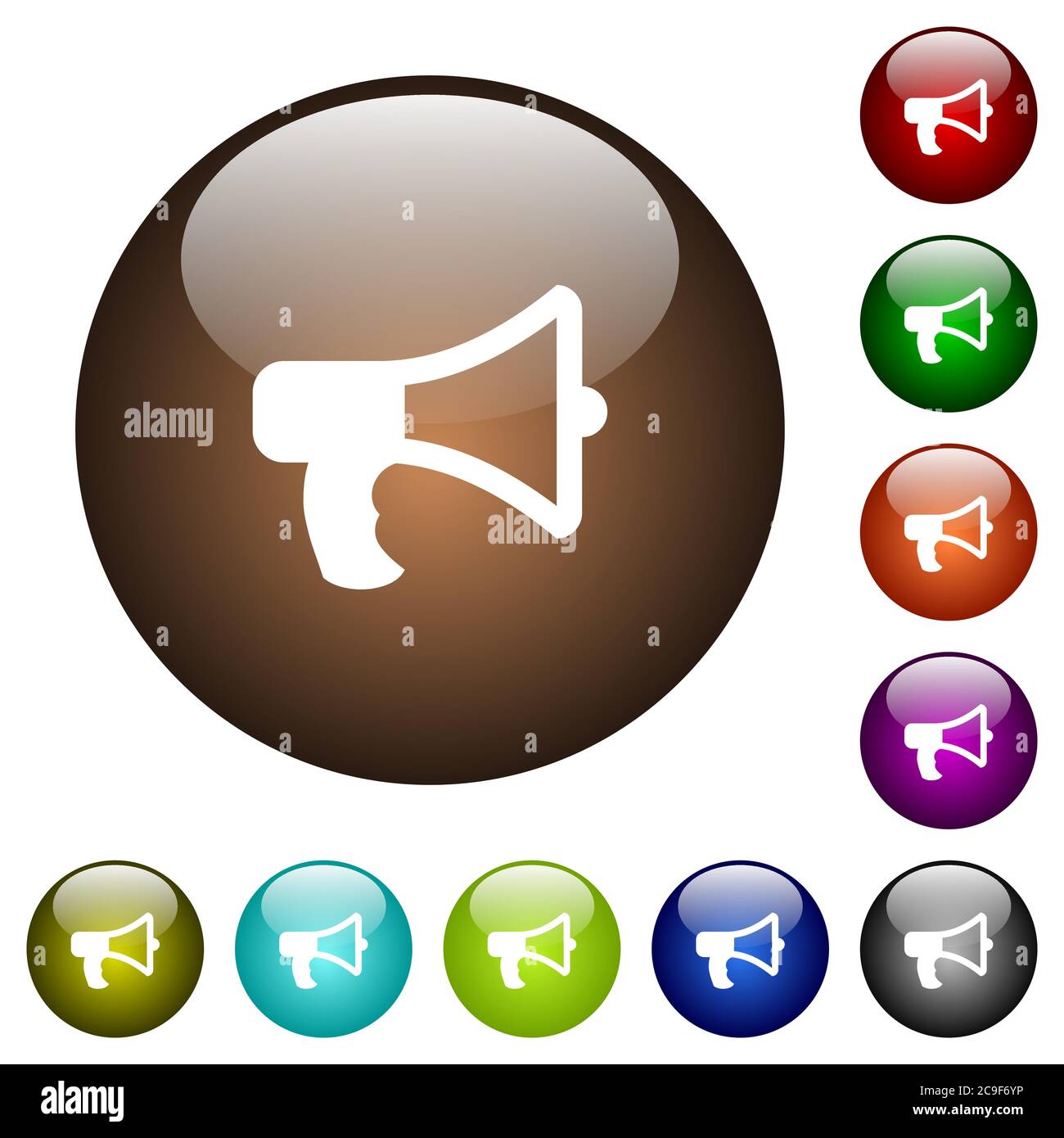 Loudspeaker megaphone announcement symbols hi-res stock photography and ...