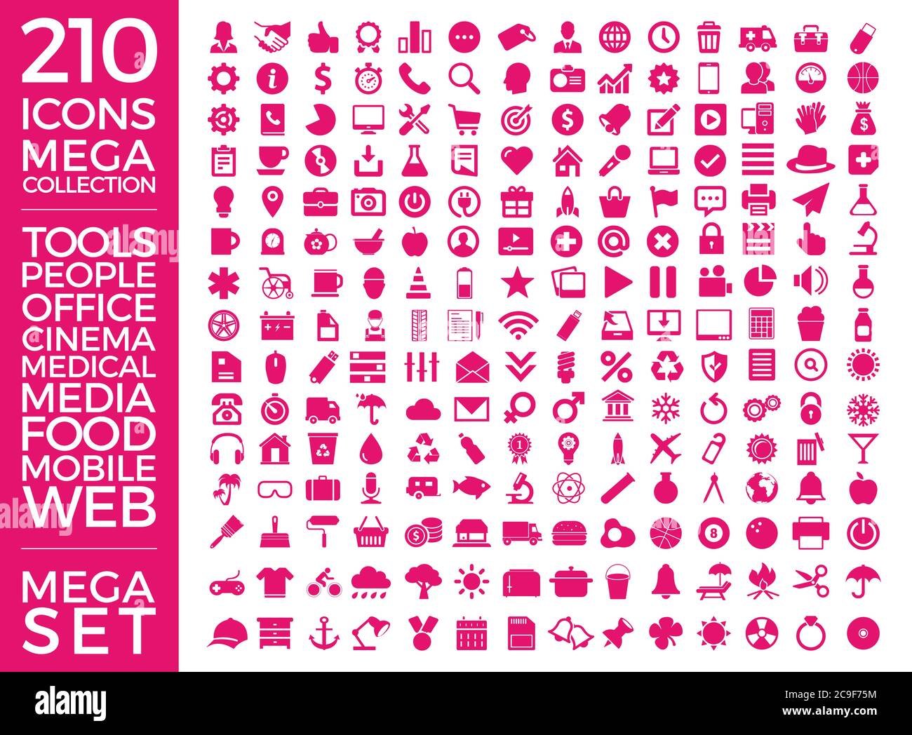 Set Of Icons, Quality Universal Pack, Big Icon Collection Vector Design ...