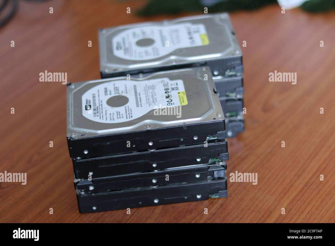 Old computer internal hard drive Stock Photo Alamy