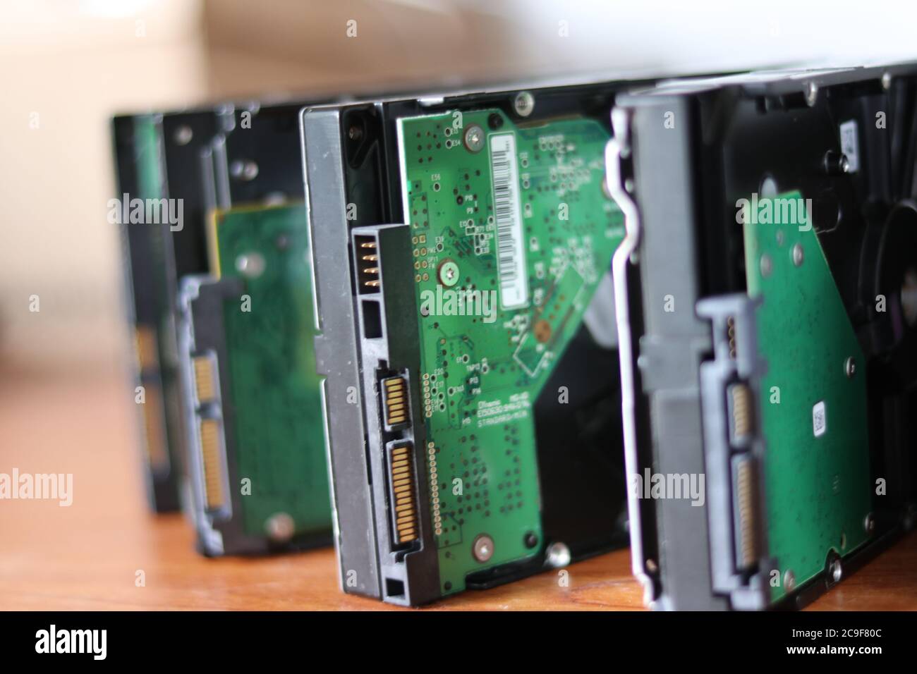 Old computer internal hard drive Stock Photo Alamy