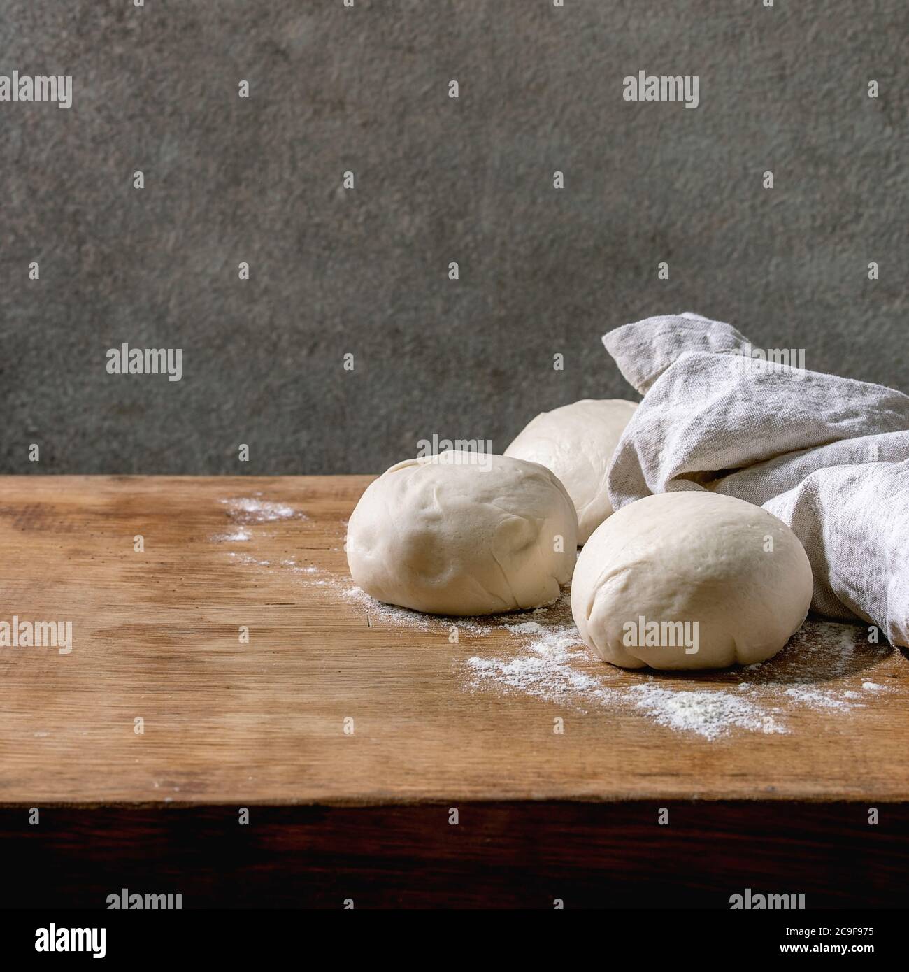 Dough for pizza Stock Photo