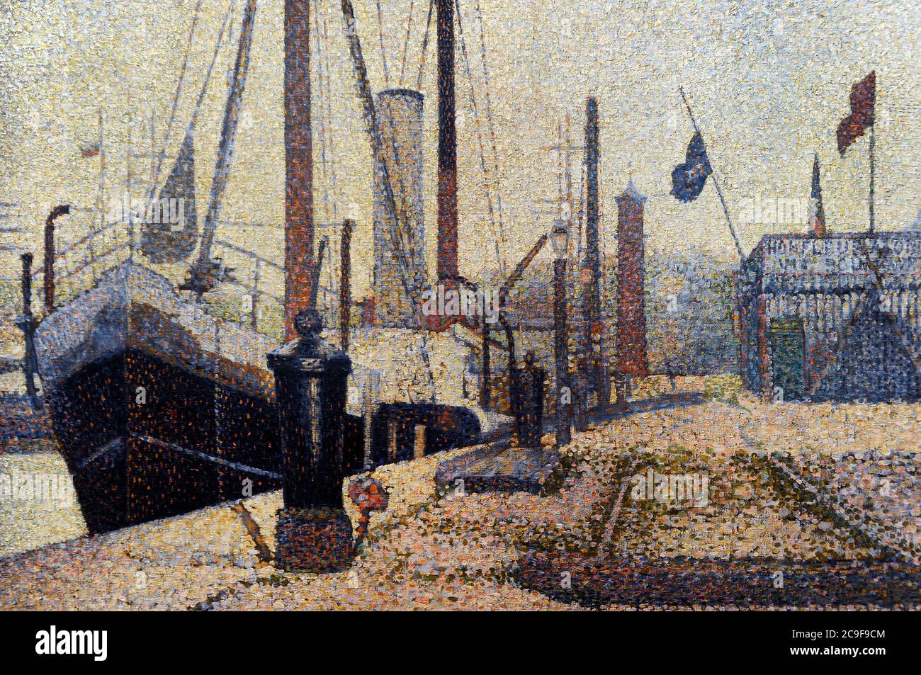Georges Seurat (1859-1891). French painter. The Maria at Honfleur, 1886. National Gallery. Prague. Czech Republic. Stock Photo