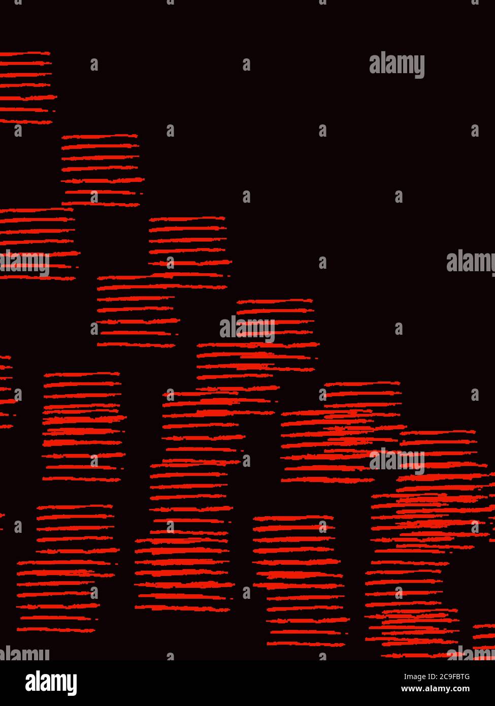 red color highlighted bricks pattern digital created framed art abstracts. Stock Photo