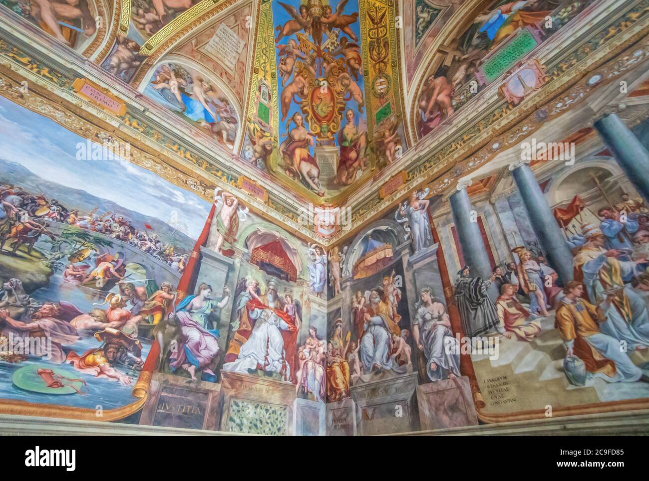 The Raphael Rooms are probably the most famous frescoes of the Vatican
