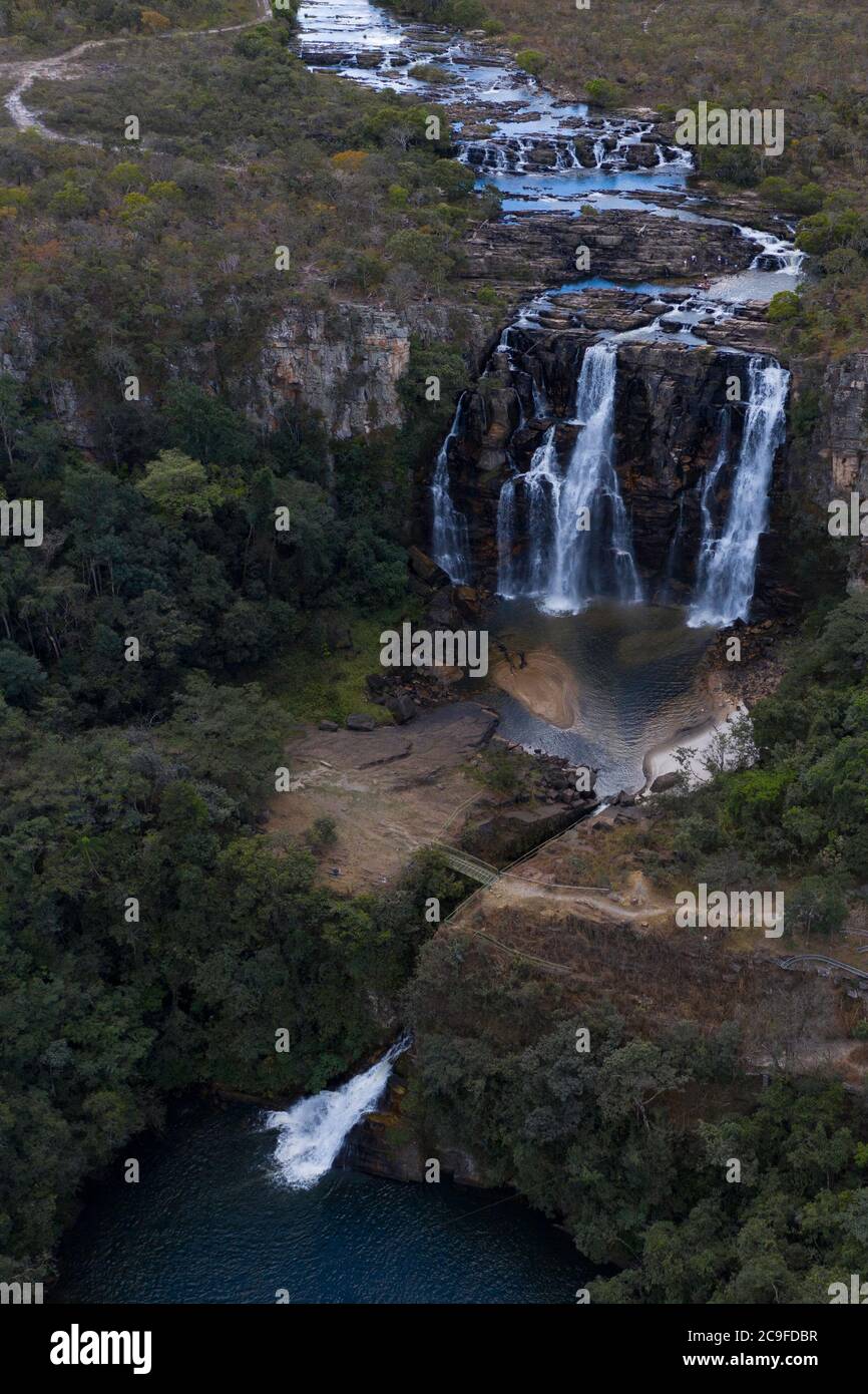 waterfalls, Corumba, state of Goiás, Brazil Stock Photo