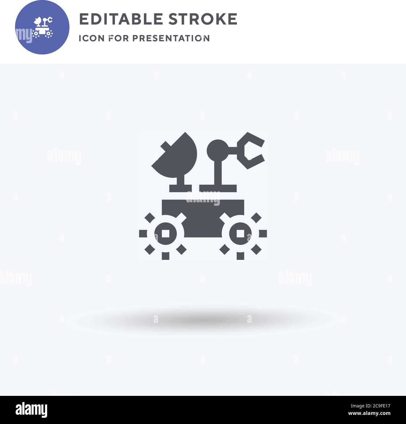 Moon Rover icon vector, filled flat sign, solid pictogram isolated on ...