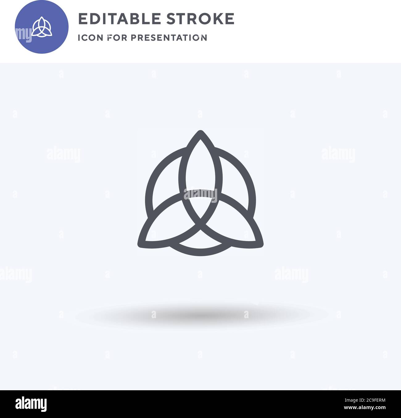 Trinity icon vector, filled flat sign, solid pictogram isolated on white, logo illustration. Trinity icon for presentation. Stock Vector