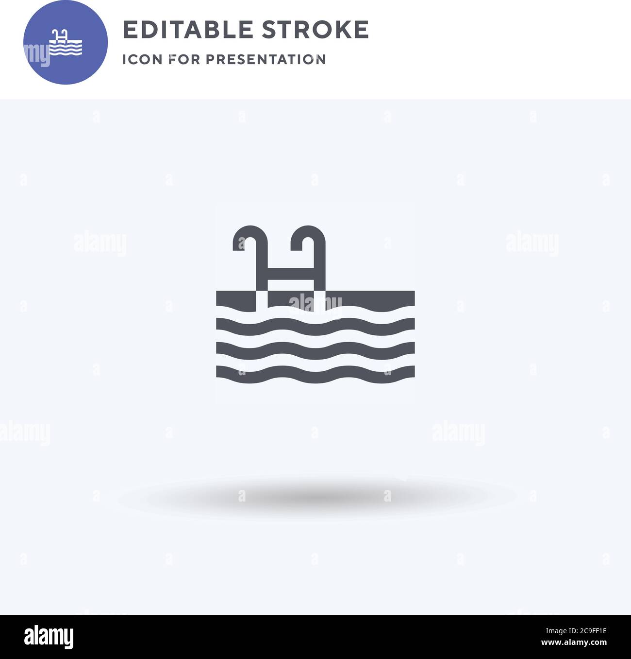 Swimming Pool icon vector, filled flat sign, solid pictogram isolated ...