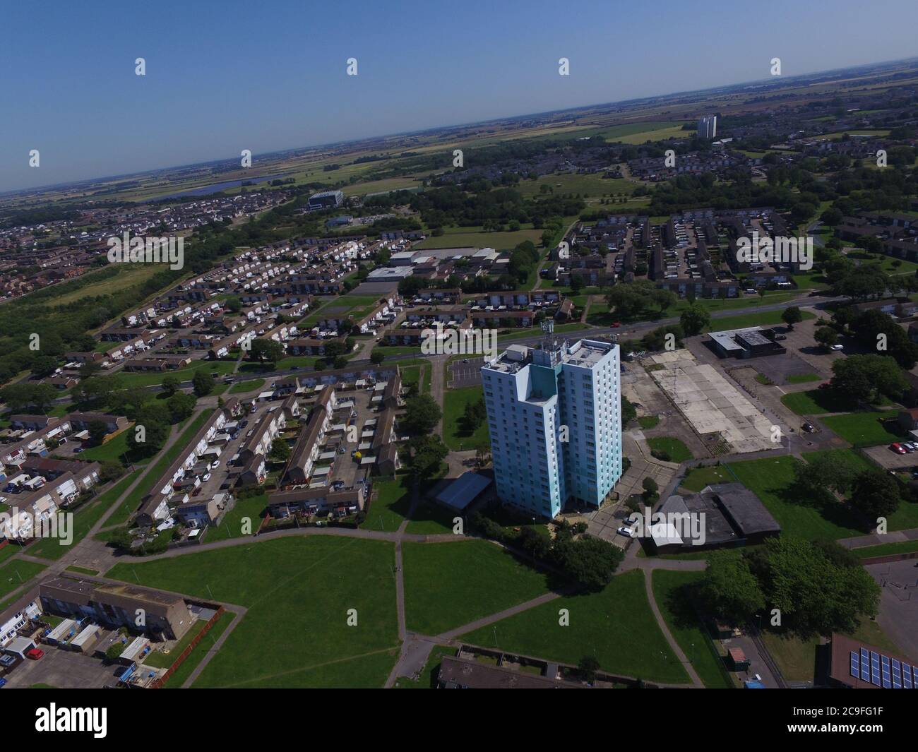 Bransholme housing estate, High rises flats, Padstow House Stock Photo