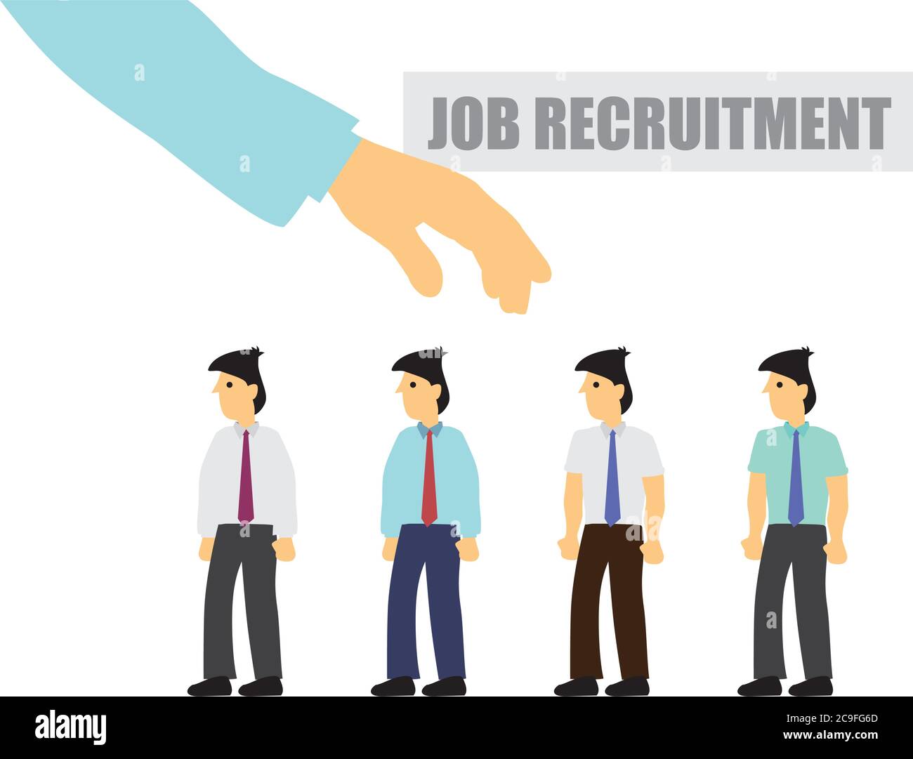 Employer recruits and selects staff. Concept of people recruitment or  headhunting. Flat cartoon isolated illustration Stock Vector Image & Art -  Alamy