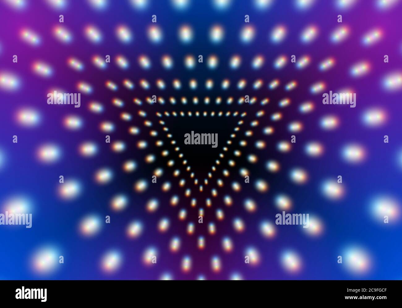 Abstract neon triangle with grid of glowing lights Stock Vector Image ...