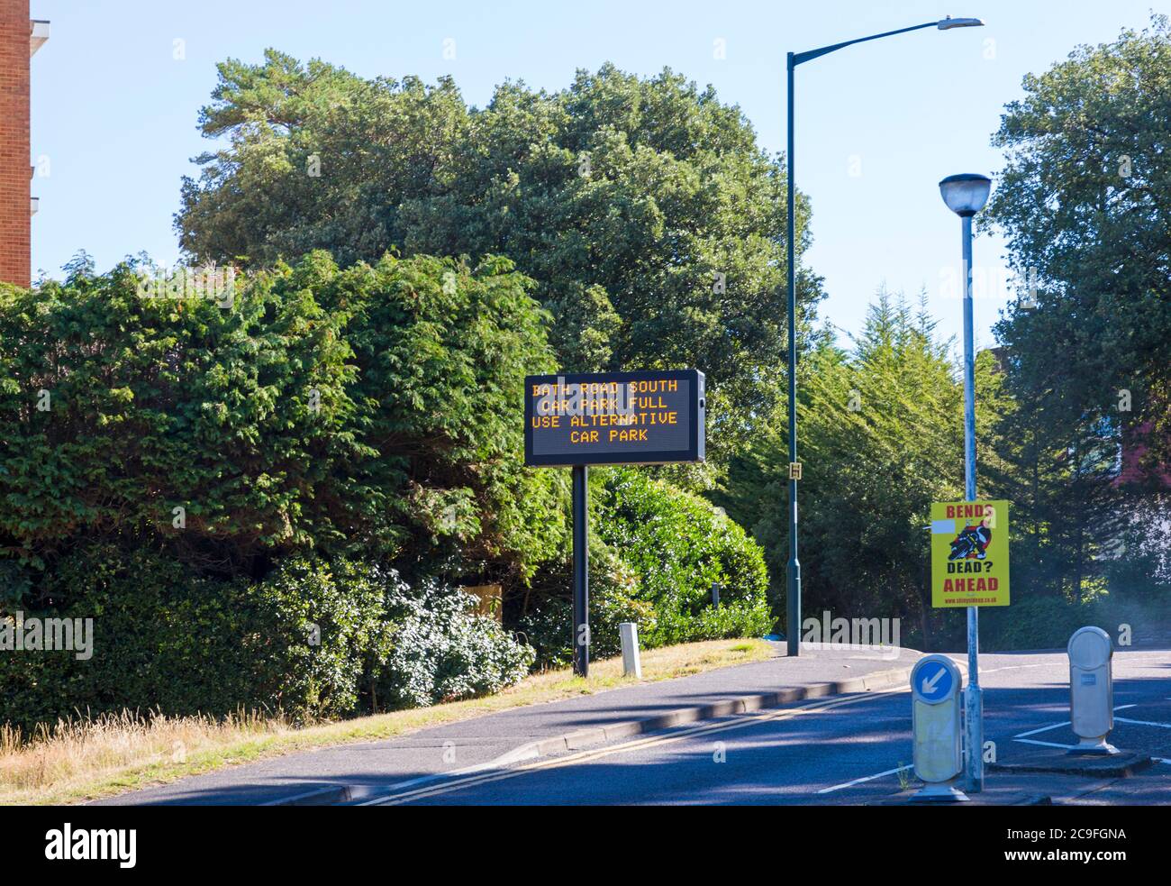 Car park full use alternative car park sign in Bournemouth, Dorset UK in July Stock Photo Alamy