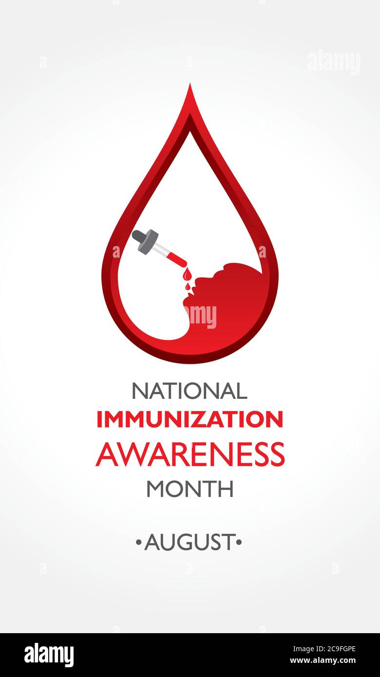 Vector Illustration National Immunization Awareness Month observed in August Stock Vector