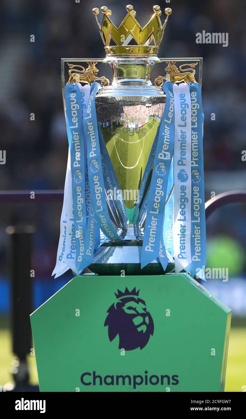 Premier League Trophy 2018 2019 season during the Premier League match at the AMEX Stadium, Brighton. Stock Photo