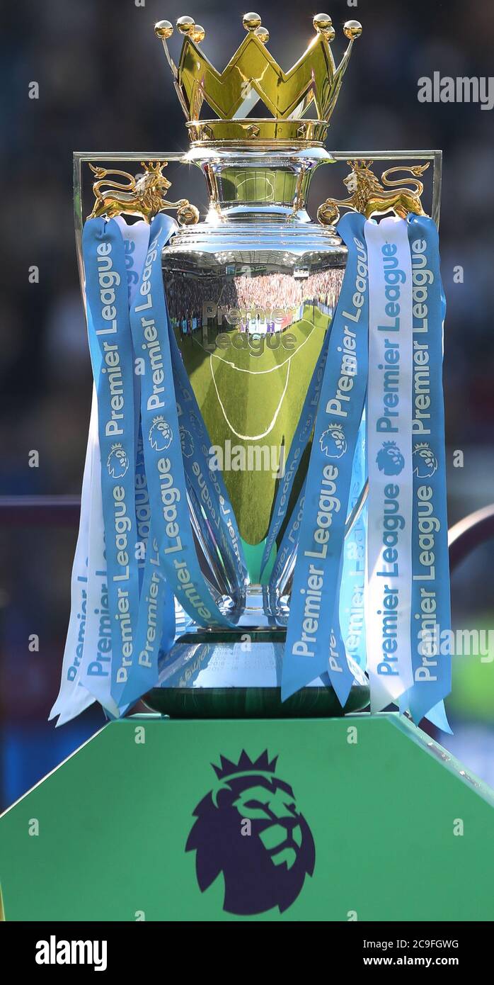Premier League Trophy 2018 2019 season during the Premier League match at the AMEX Stadium, Brighton. Stock Photo