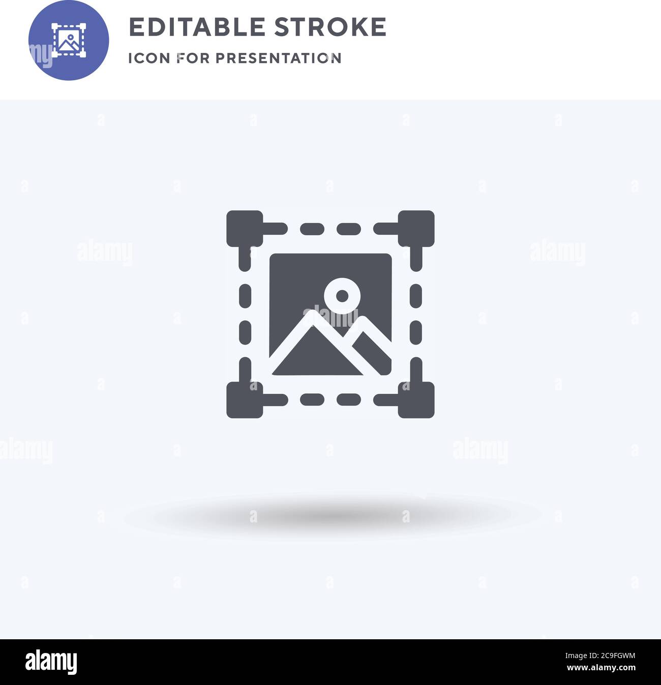 Image icon vector, filled flat sign, solid pictogram isolated on white ...