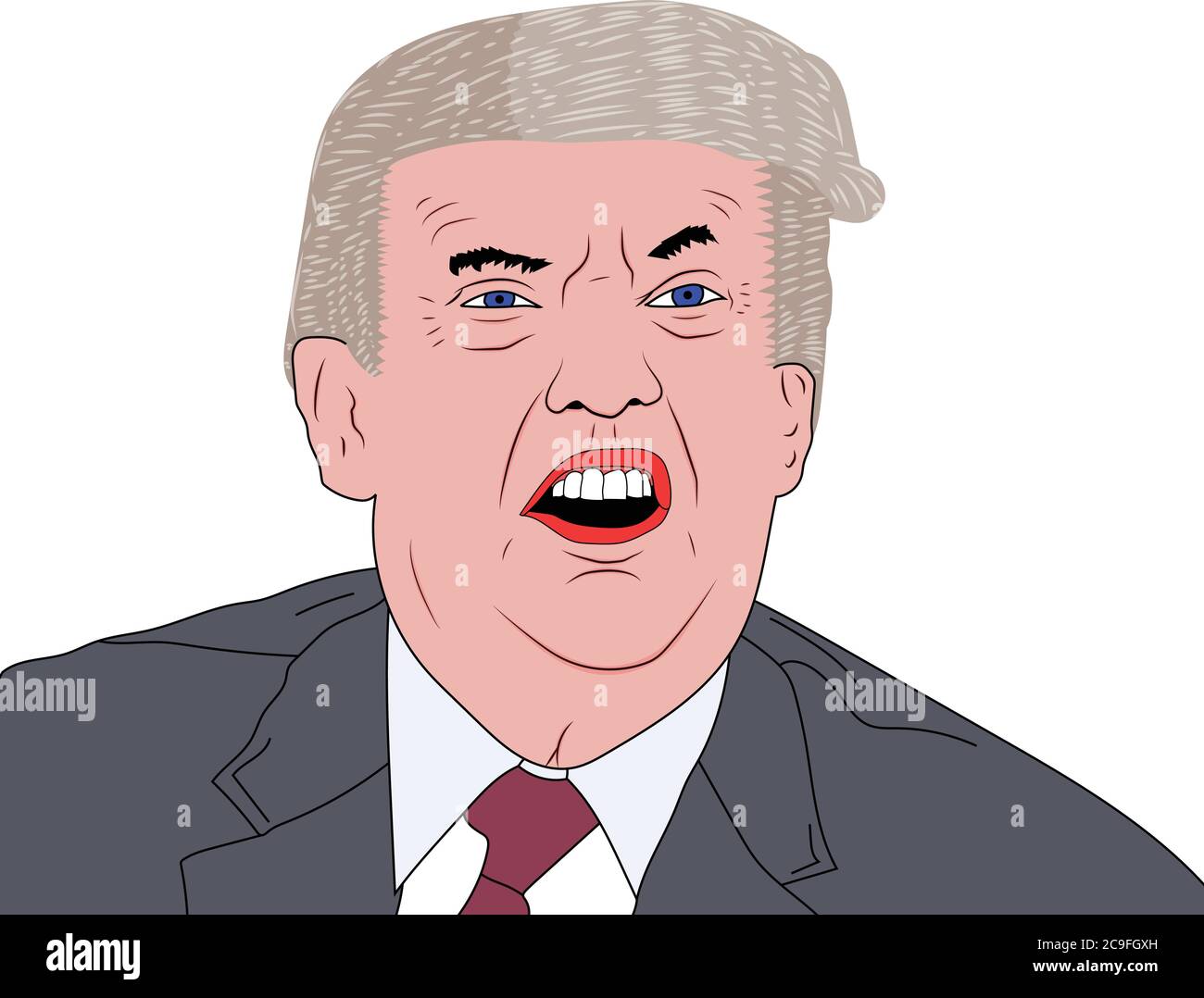 Donald Trump - President of the United States Stock Vector