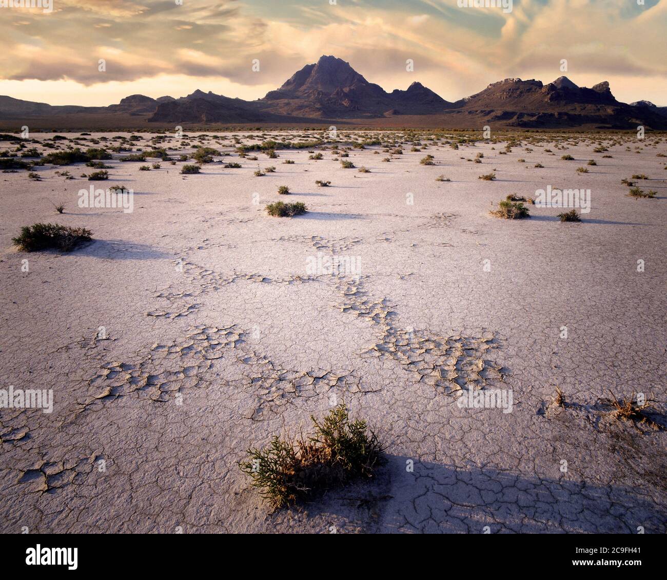 USA - UTAH: Bonneville Salt Flats at the Great Salt Lake Desert Stock Photo