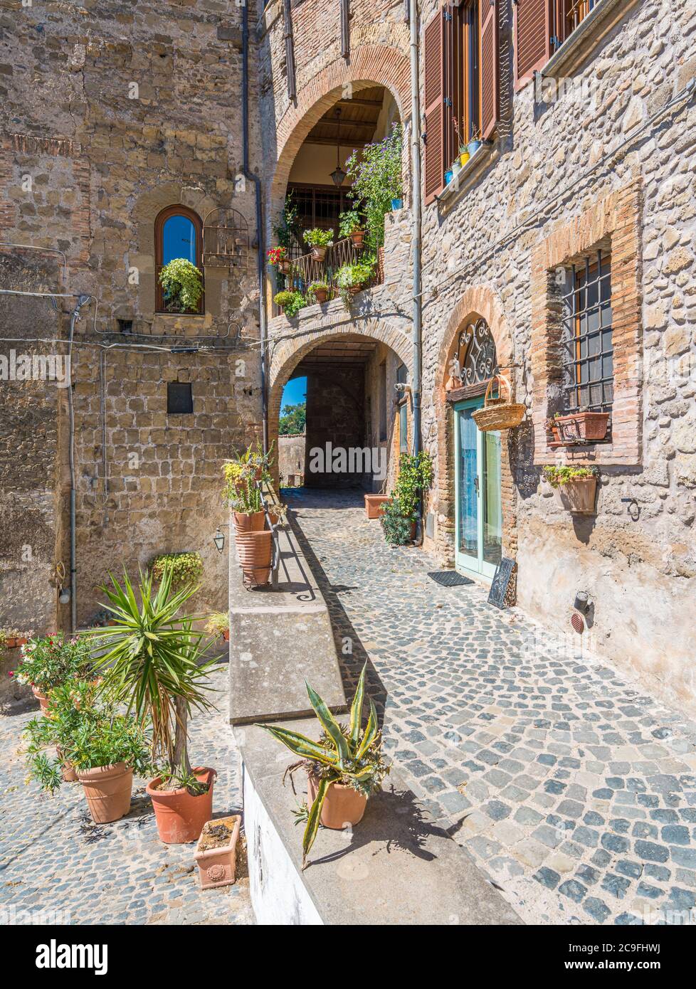 Castelnuovo di Porto, small and beautiful village in the province of Rome,  Lazio, Italy Stock Photo - Alamy