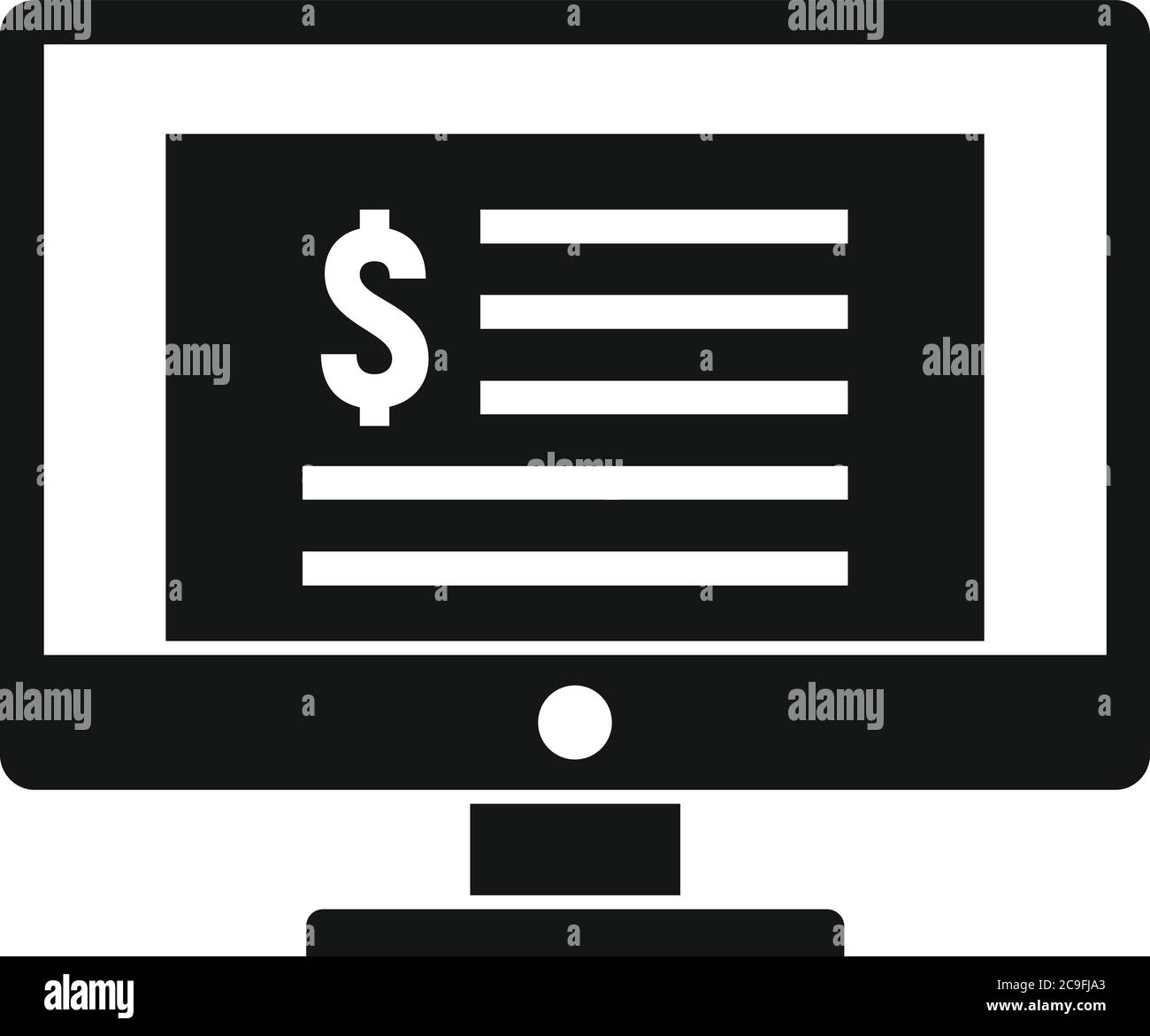 Home online loan icon. Simple illustration of home online loan vector