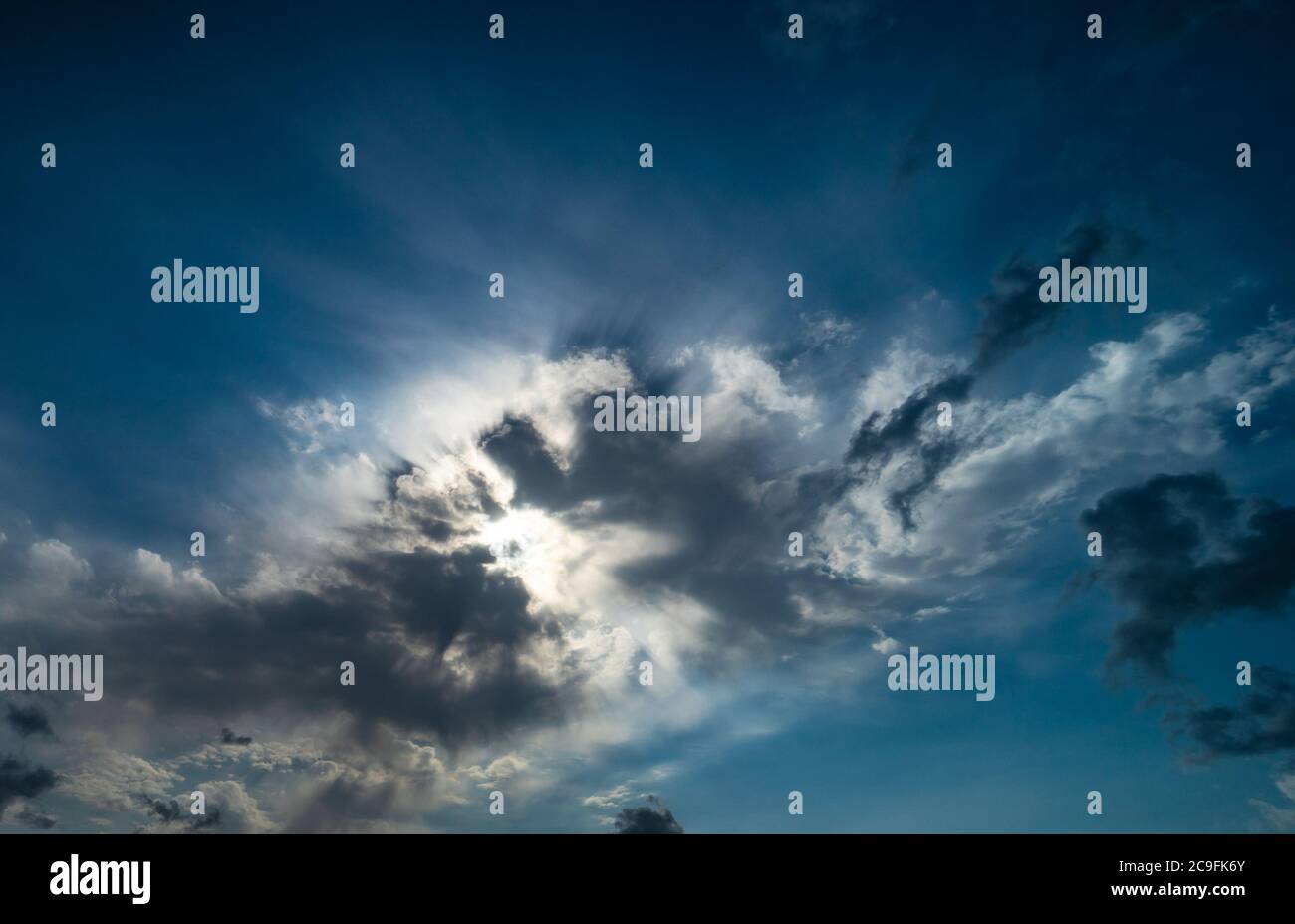 Blue sky and clouds as a natural background Stock Photo - Alamy