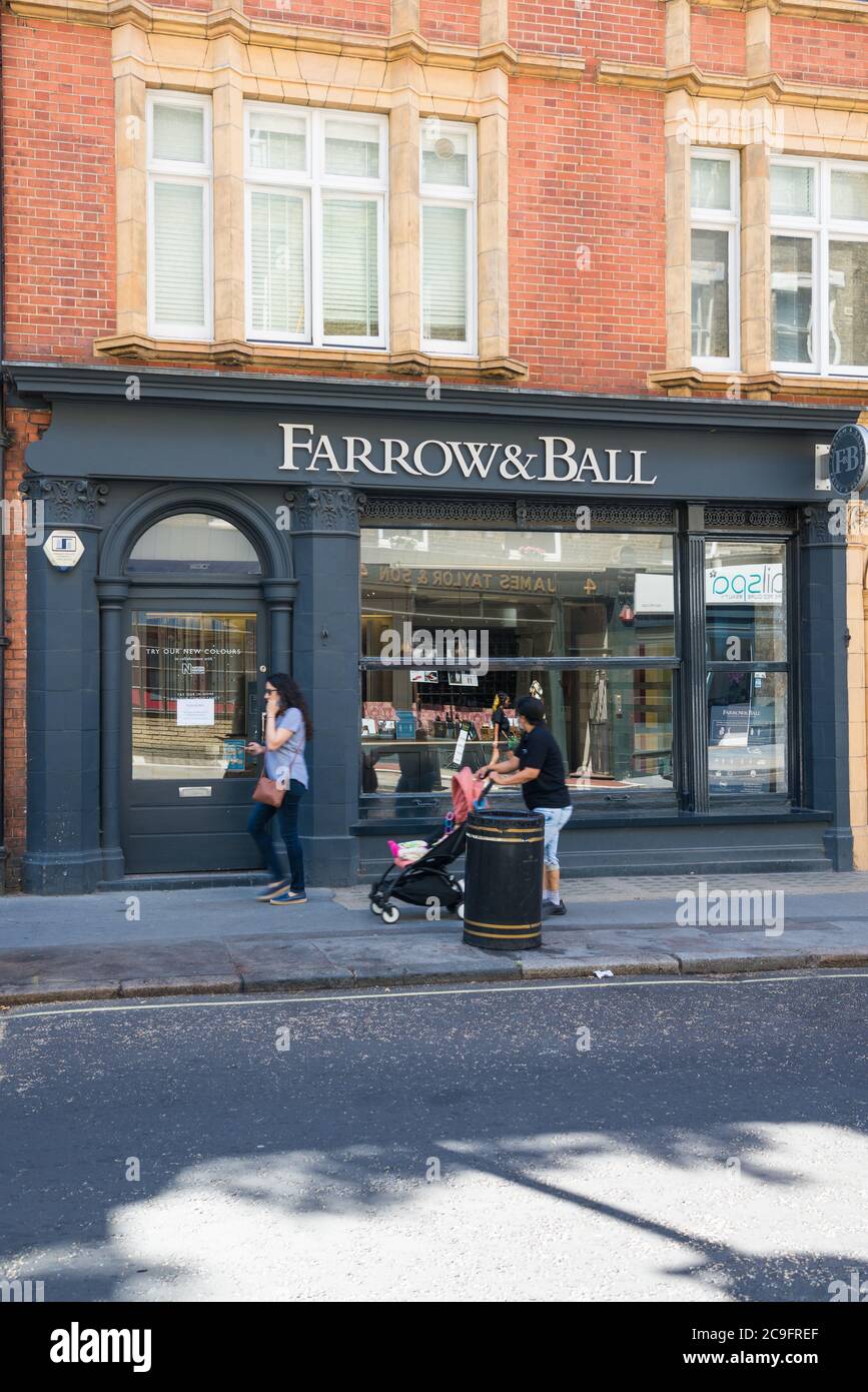 Farrow & Ball Marylebone Showroom in Paddington Street, Marylebone, London,  England, UK Stock Photo - Alamy