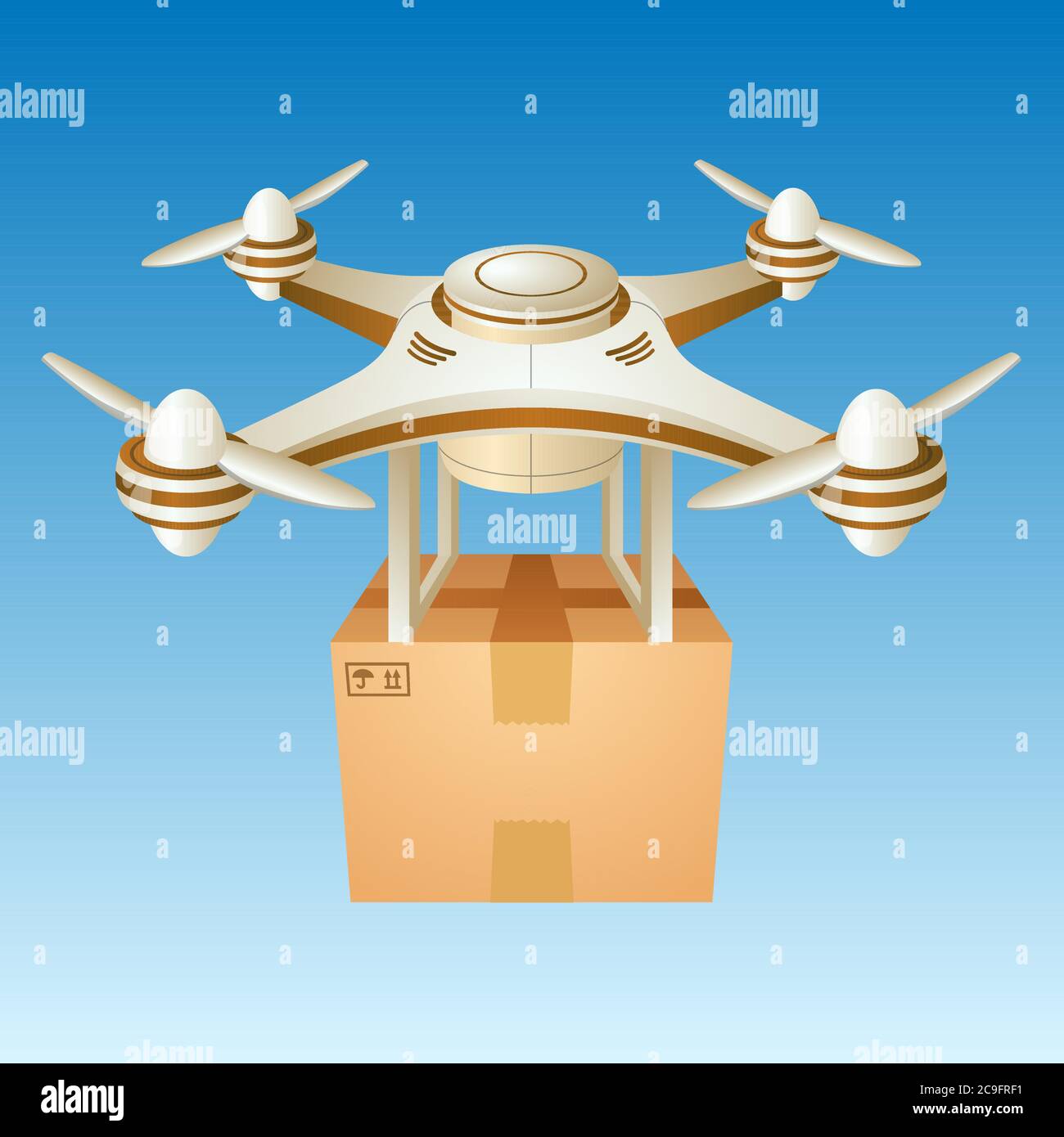 Cargo carrying drone Stock Vector Images - Alamy