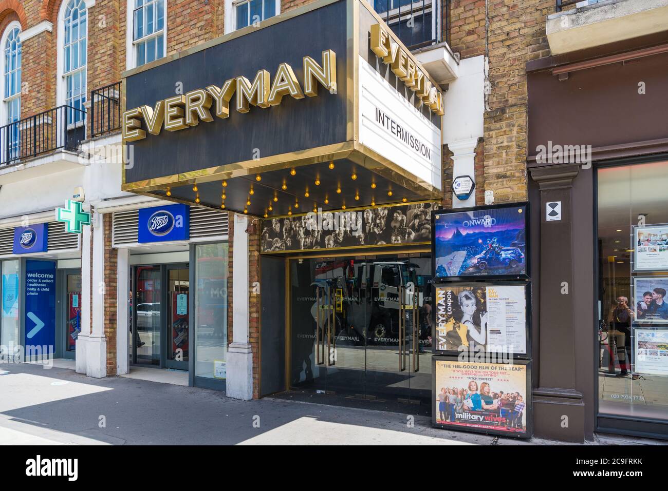 Front entrance to the Everyman Cinema in Baker Street, London, England