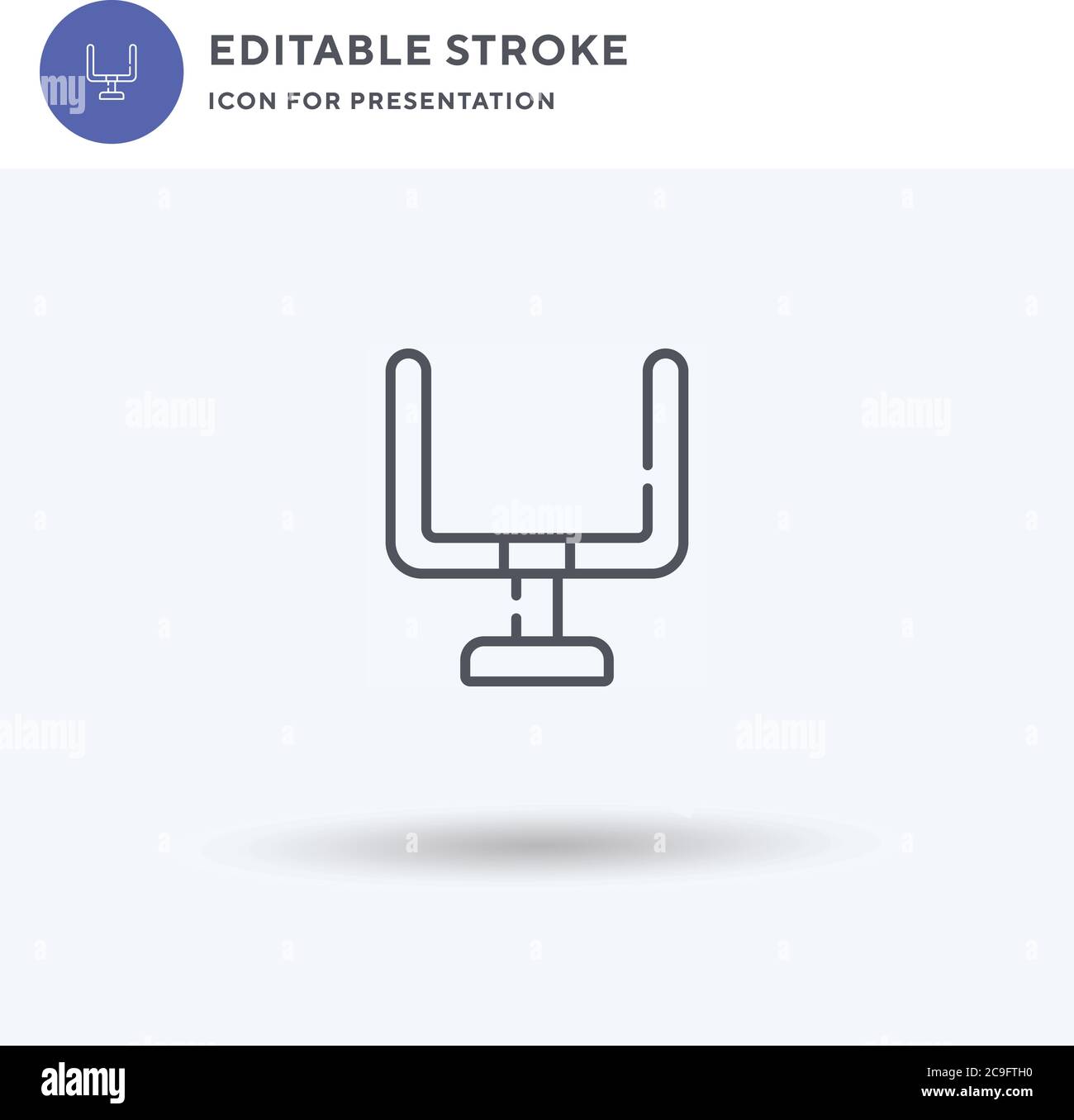 Touchdown icon vector, filled flat sign, solid pictogram isolated on ...