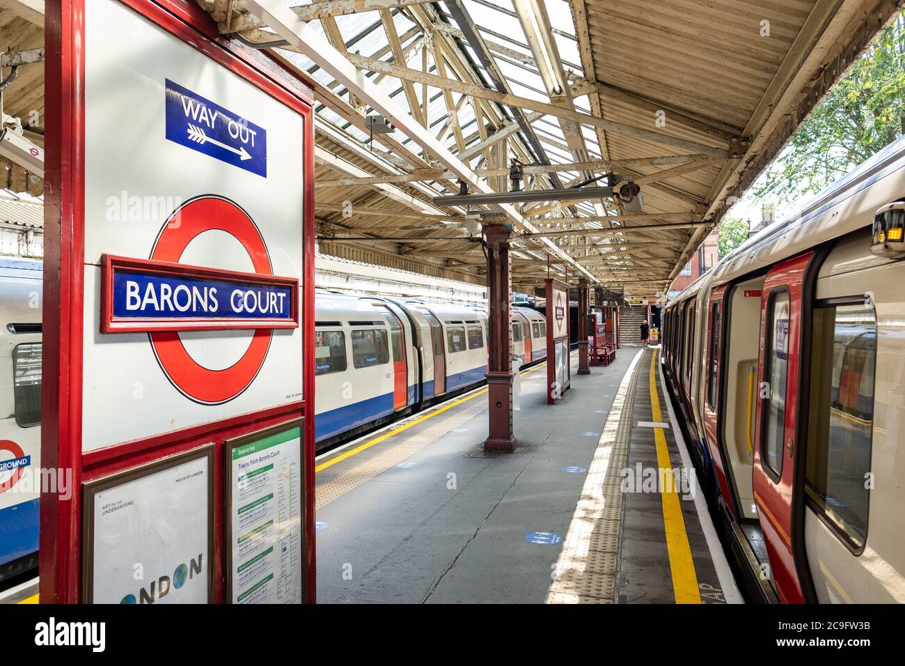 Barons Court London Underground Station in Hammersmith / Kensington