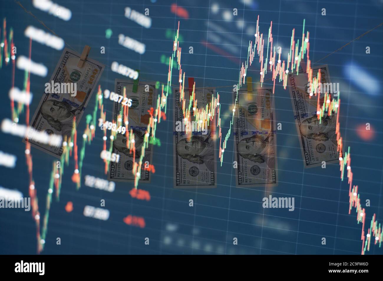 Abstract background with graph chart finance. Business concept ...