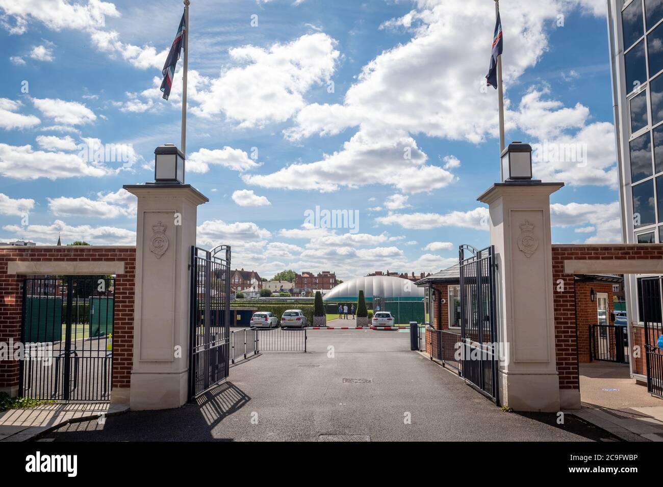 Queens Club tennis court venue in west London. Stock Photo