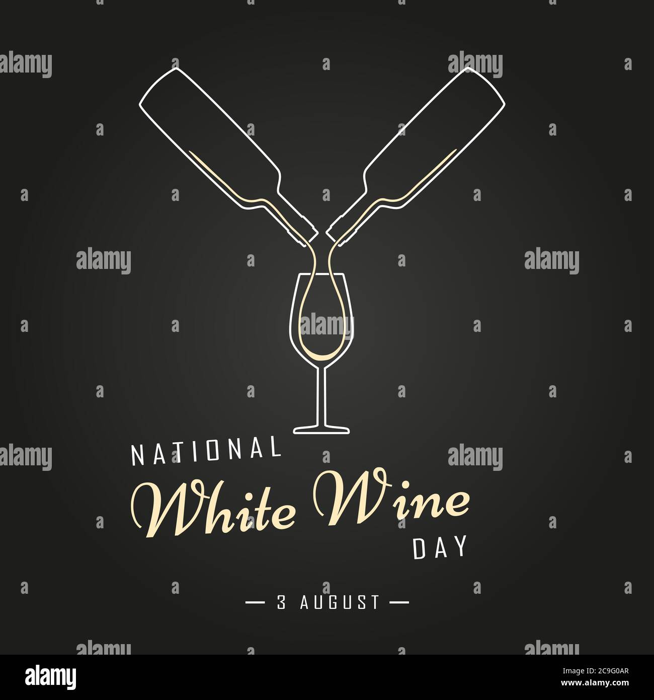 3 glasses white wine Stock Vector Images - Alamy