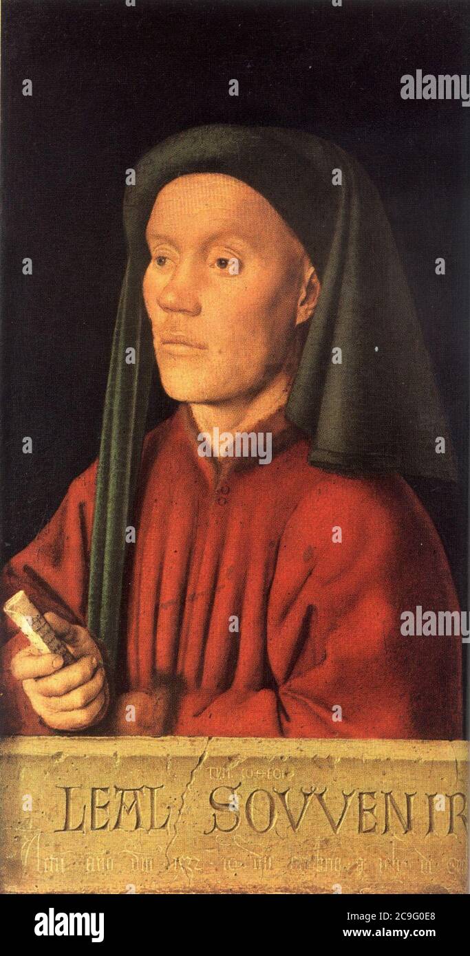 Jan van Eyck - Portrait of a Young Man (Tymotheos Stock Photo - Alamy
