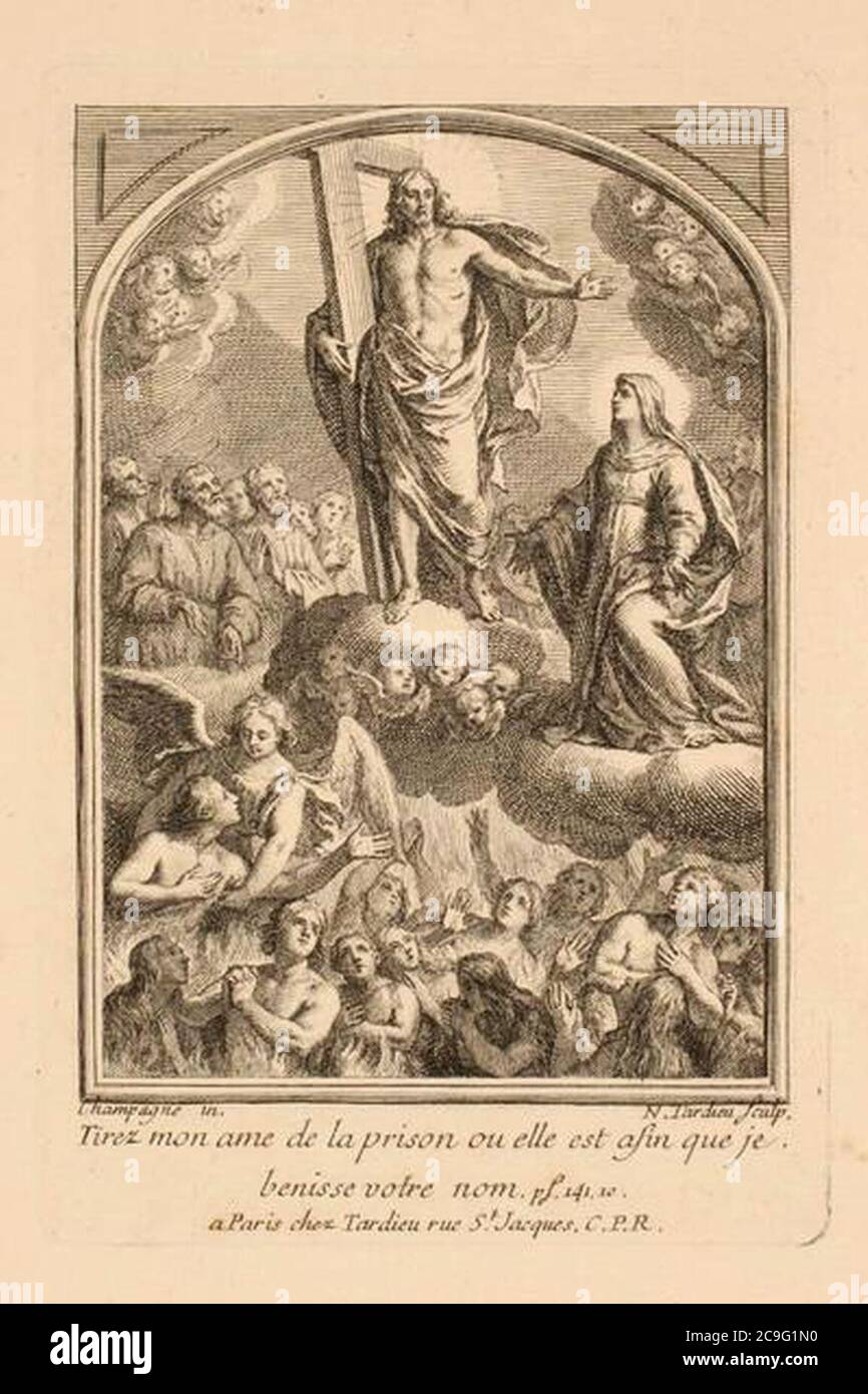 Jacques Nicolas Tardieu - Gloire de Christ. Stock Photo