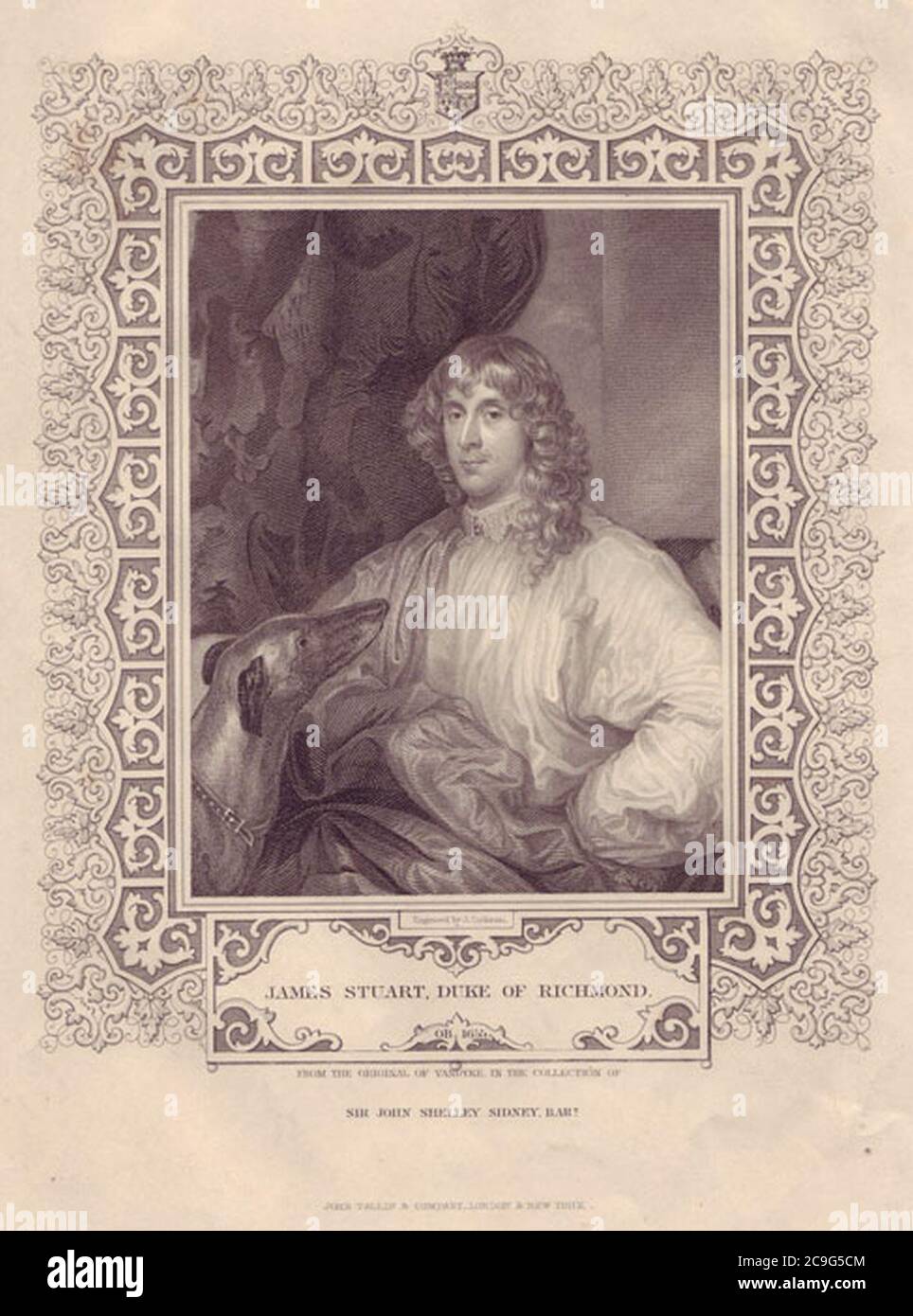 James Stuart, Duke of Richmond by J Cochran after Van Dyck. Stock Photo