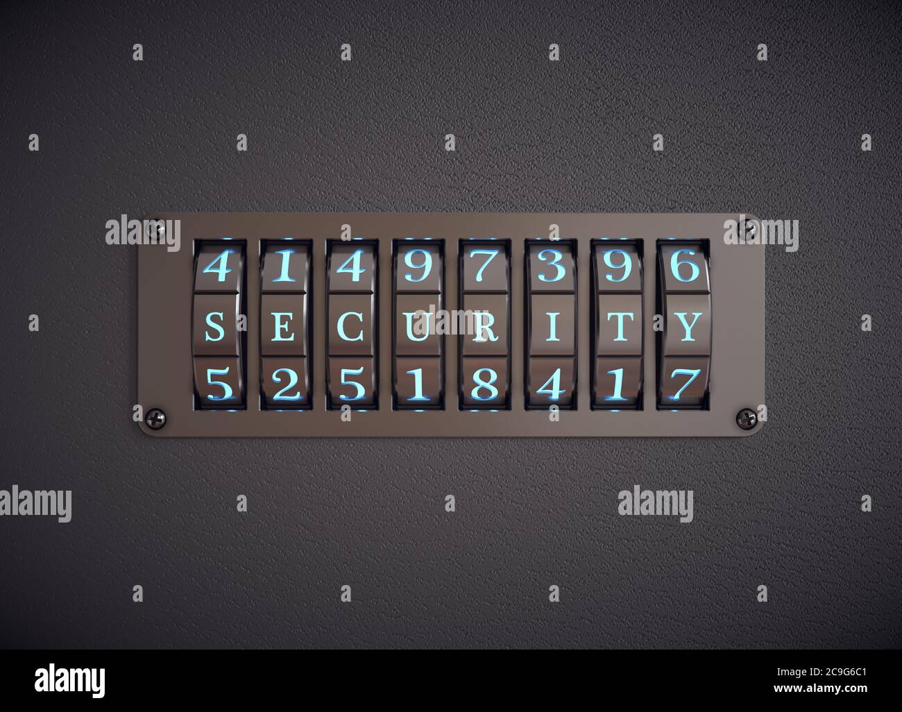 Combination lock. Word Security Stock Photo Alamy