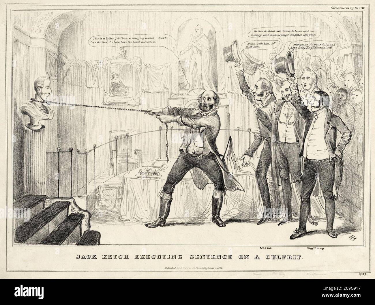 Jack Ketch executing sentence on a culprit. (BM 1868,0808.9459 Stock Photo  - Alamy