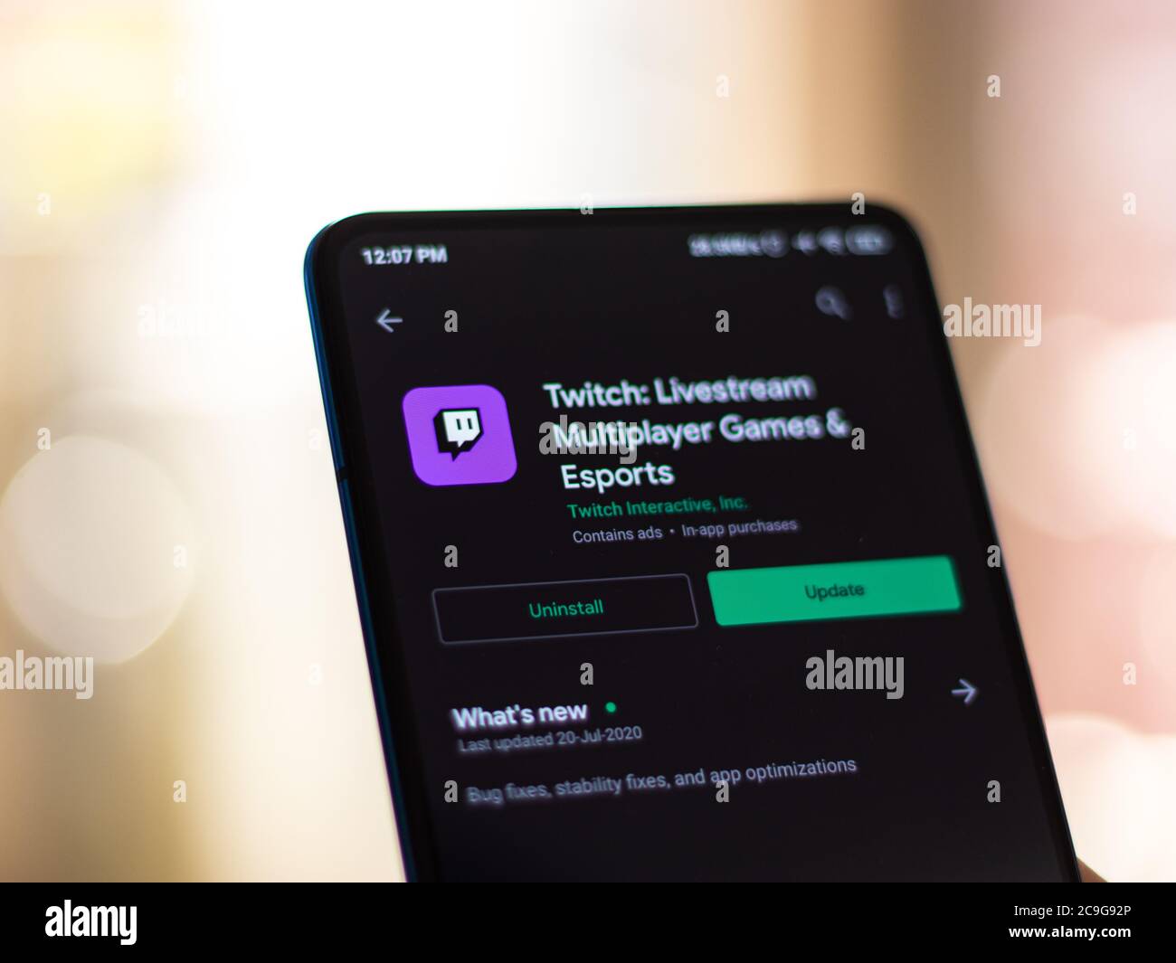 Assam, india - July 28, 2020 : Twitch a video live streaming service