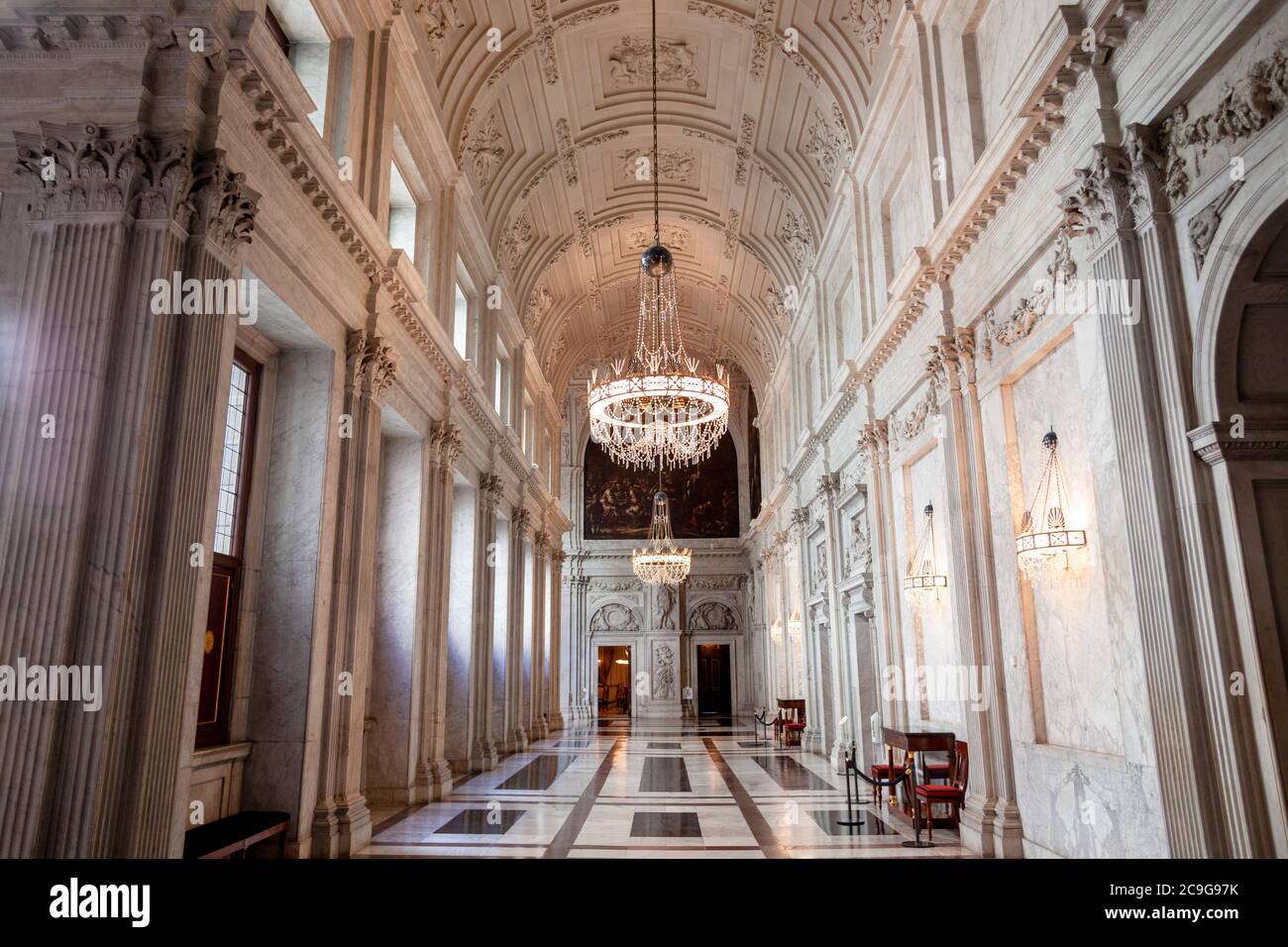 Royal Palace Interior, Amsterdam, Netherlands, Europe Stock Photo
