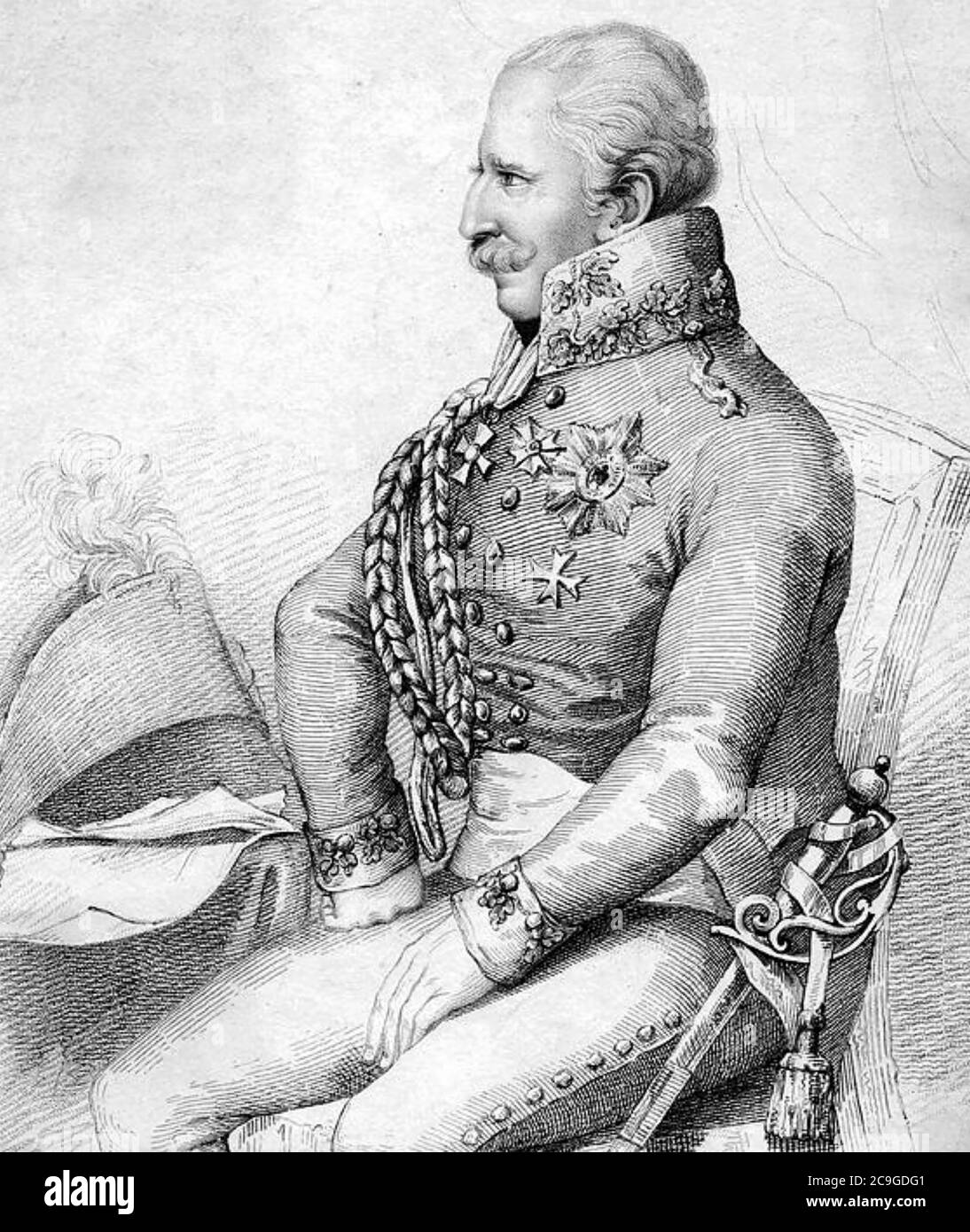 GEBHARD LEBERECHT von BLÜCHER (1742-1819) Prussian Field Marshal Stock Photo