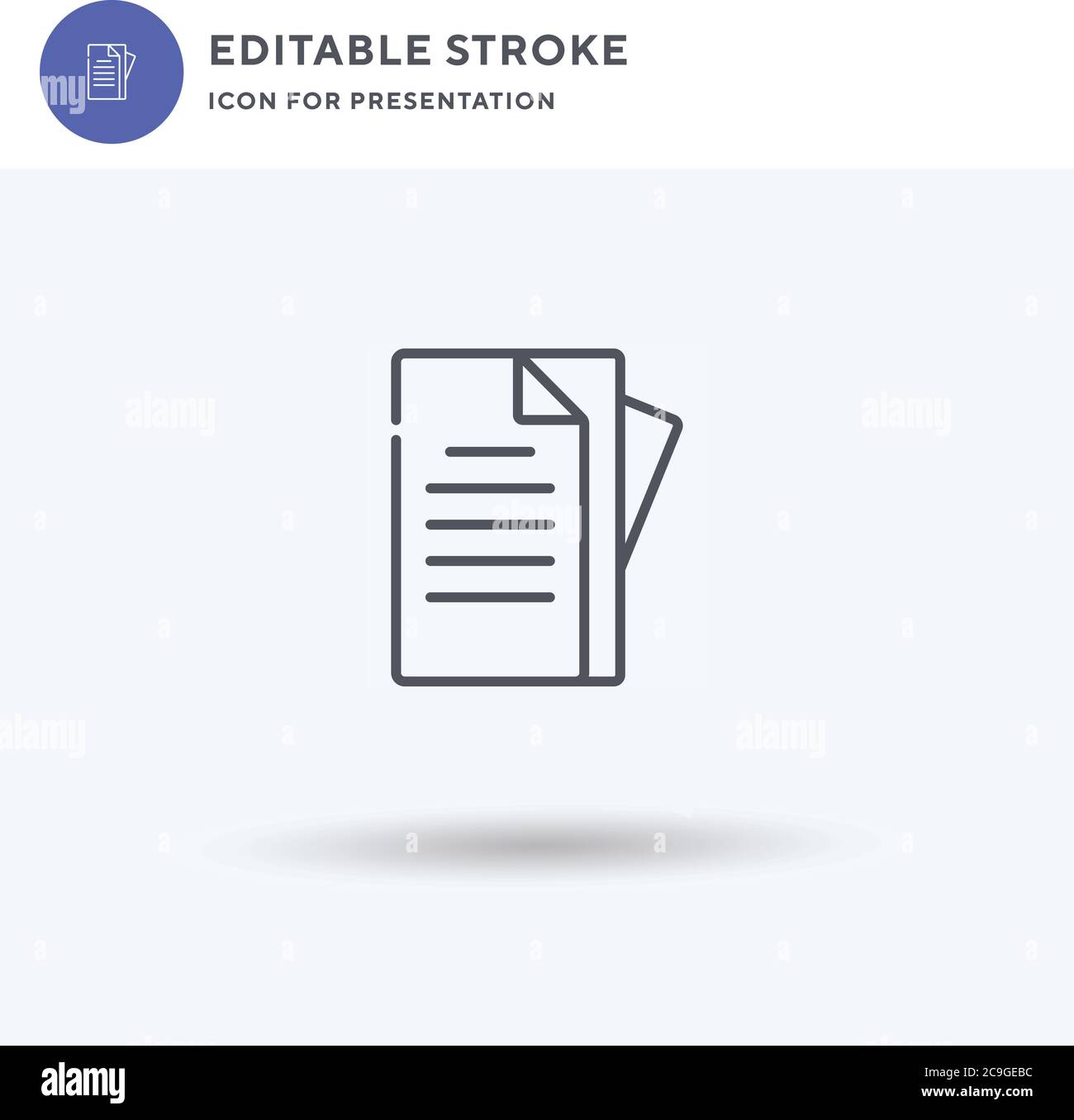 Files icon vector, filled flat sign, solid pictogram isolated on white, logo illustration. Files icon for presentation. Stock Vector
