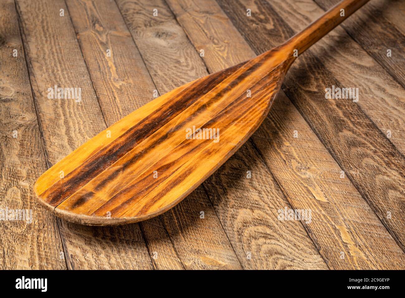 Wooden Canoe Paddles Isolated Stock Photo - Download Image Now