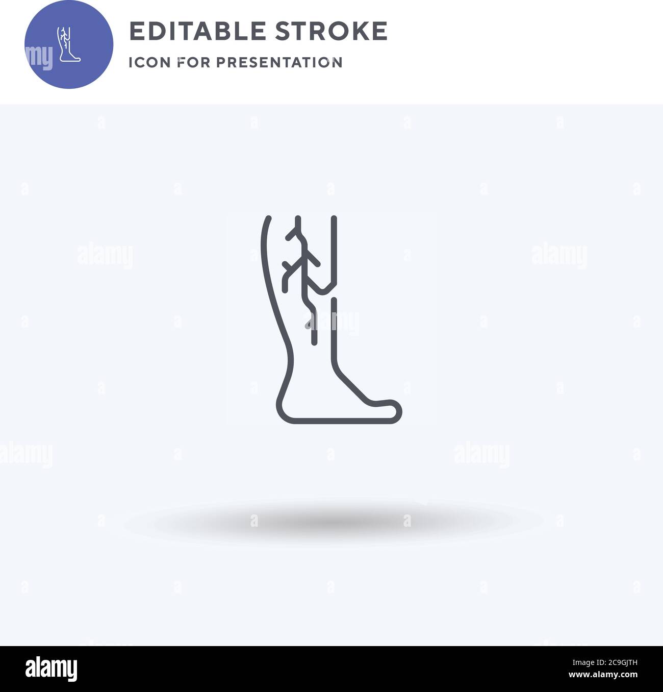Veins icon vector, filled flat sign, solid pictogram isolated on white ...