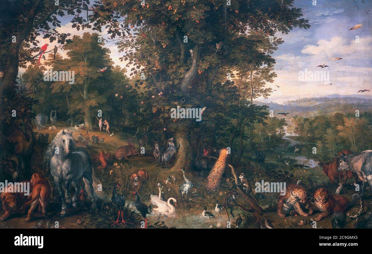 Jan Brueghel (I) Garden of Eden Stock Photo Alamy