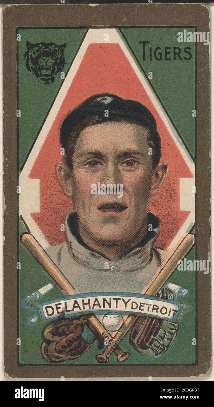 James Delahanty, Detroit Tigers, baseball card portrait Stock Photo
