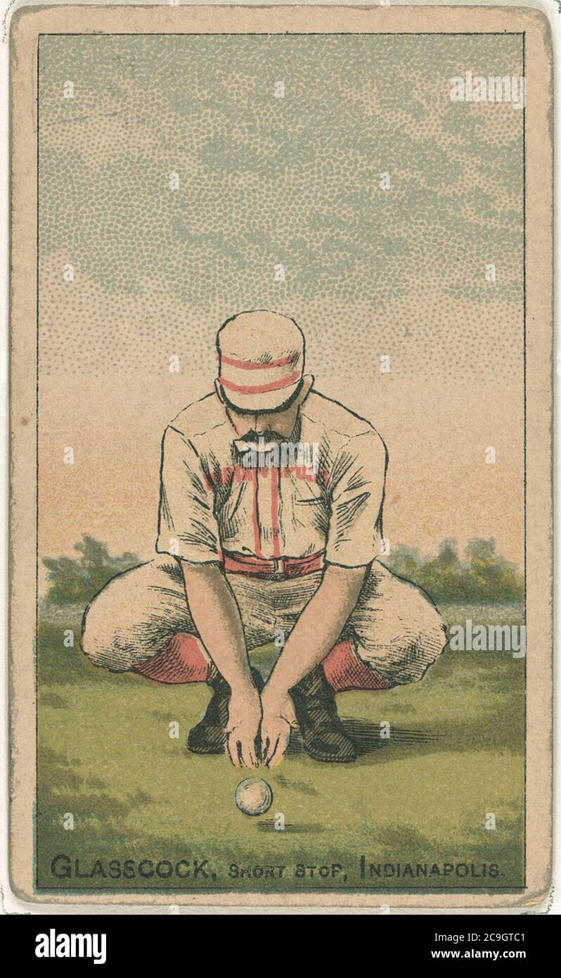 Jack Glasscock, Indianapolis Hoosiers, baseball card portrait Stock Photo