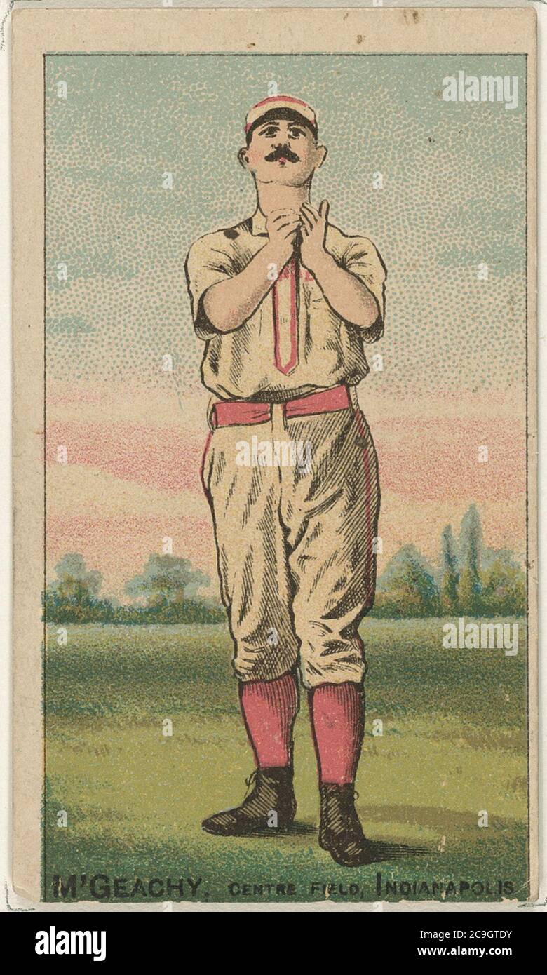 Jack McGeachy, Indianapolis Hoosiers, baseball card portrait Stock Photo